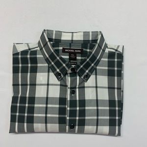 Michael Kors green plaid long sleeve dress shirt size xxl